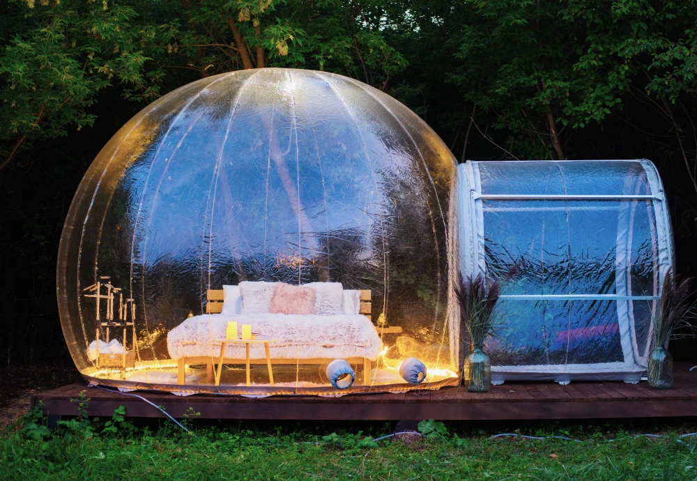 clear inflatable bubble tent